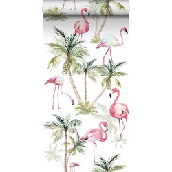 ESTAhome XXL behang flamingo's roze - 50 x 900 cm - 158844