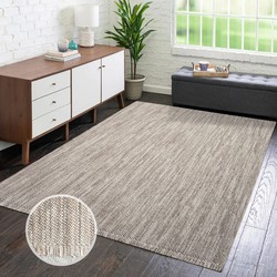 Tapijtenloods Vloerkleed Lindo Modern Effen Woonkamer Taupe Laagpolig- 200x290 CM