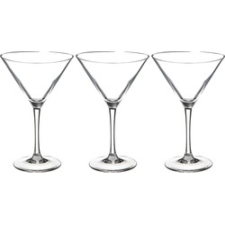 Set van 12x stuks cocktailglazen/martiniglazen van 210 ml - Drinkglazen