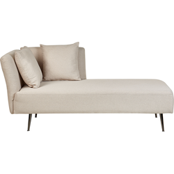 Beliani RIOM - Chaise longue-Beige-Polyester