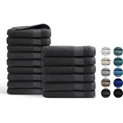Handdoeken 15 delig combiset - Hotel Collectie - 100% katoen - antraciet