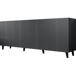 Meubella Dressoir Vintar - Antraciet - 200 cm