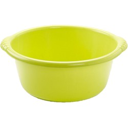 Kunststof teiltje/afwasbak rond 6 liter groen - Afwasbak