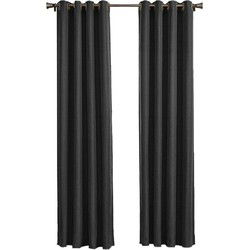 Larson - Luxe hotel blackout gordijn - met ringen - 1.5m x 2.5m - Zwart