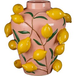 Mica Decorations Vaas Melika - 35x35x37 cm - Keramiek - Licht Roze