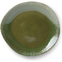 HKliving 70's bord, dinerbord keramiek groen  Ø 29 cm