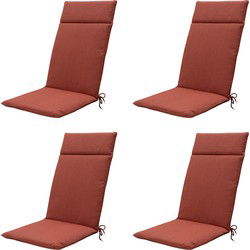 Madison -  Tuinstoelkussen Hoge Rug Terra canvas eco+ - Ca. 120x50 cm - Set van 4