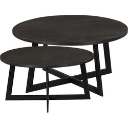 Starfurn Salontafel Austin Black | 70 cm | Set van 2