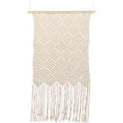 Beliani OKARA - Stoffen wanddecoratie-Beige-Katoen