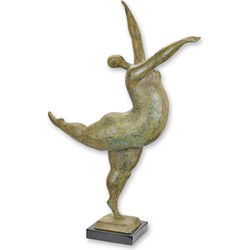 Modernistische bronzen sculptuur van een vrouwelijk figuur