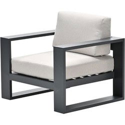 Garden Impressions Cube lounge fauteuil - carbon black - desert sand
