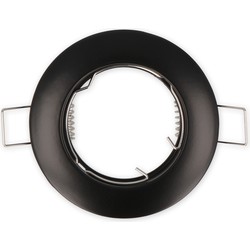 LEDline Inbouwspot, Rond, Aluminium, Vast, Mat Zwart