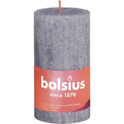 Rustiek Shine stompkaars 130/68 Frosted Lavender - Bolsius