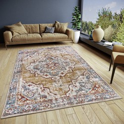 Klassiek Vintage vloerkleed - Strozzi Rood/Multi - 140 X 200 CM