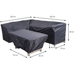 Coverit lounge-diningset hoes - 205/255x73xH80 & 152x82xH65 cm