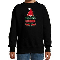 Bellatio Decorations kersttrui/sweater voor meisjes - Schattigste Gnoom - zwart - Kerst kabouter 9-11 jaar (134/146) - kerst truien kind