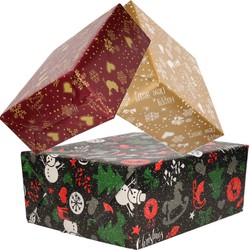 6x Rollen Kerst inpakpapier/cadeaupapier 2,5 x 0,7 meter - Cadeaupapier