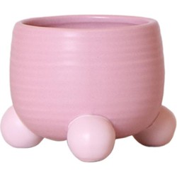 Kolibri Home | Rolling roze bloempot - roze keramieken sierpot - Ø6cm