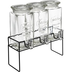 Secret de Gourmet Dranksdispenser/limonadetap - 3x - 1,5 liter - Drankdispensers