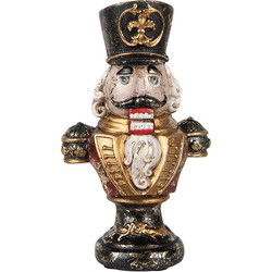 Clayre & Eef Kerstdecoratie Beeld Notenkraker 9x6x15 cm Rood Kunststof