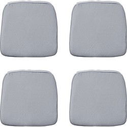 Madison -  Zitkussen Wicker Panama light grey - Ca. 48x48 cm - Set van 4