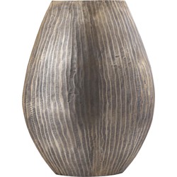 PTMD Bloempot Jowad - 35x16x46 cm - Aluminium - Goud
