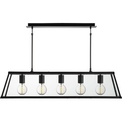 Hanglamp Voyager Metaal L:90cm Zwart