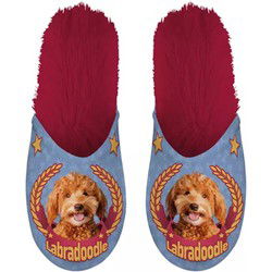 PANTOFFEL LABRADOODLE LILA / ROOD MAAT 39-42