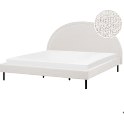 MARGUT - Bed - Wit - 180 x 200 cm - BouclÃ©