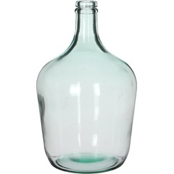 Mica Decorations Diego Fles Vaas - H30 x Ø18 cm - Gerecycled Glas - Transparant