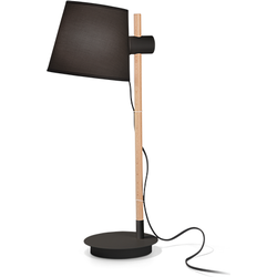 Ideal Lux - Axel - Tafellamp - Hout - E27 - Zwart