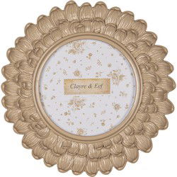 Clayre & Eef Fotolijst Ø 10 cm Beige Kunststof Rond