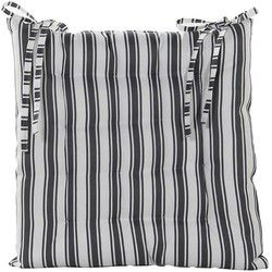 Stoelkussen 38x38 cm Antraciet Streep