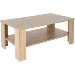 Ml-Design salontafel Sonoma eik, 100x43x57 cm, gemaakt van spaanplaat en hout optiek met melamine coating