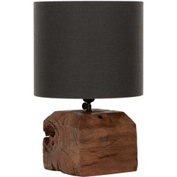 MUST Living Table lamp Reef,40xØ35 cm, linen dark shade