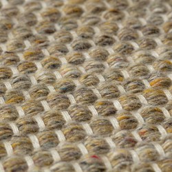 Vloerkleed Gerecycled Materiaal Rond Ciro Geel/Naturel - <a href="https://vloerkledenloods.nl/vloerkleden/gerecycled vloerkleden">Gerecycled-materiaal</a> - Rond 180 Ø - (L)