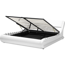 AVIGNON - Futon bed met opbergruimte - Wit - 180 x 200 cm - Kunstleer