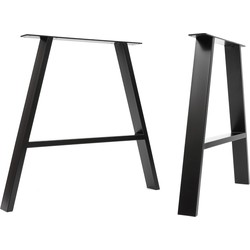 The Hairpin Leg Co. - A-frame - Industriële Poten - Tafel - H71xW78cm - Brede Tafelpoten - Zwart