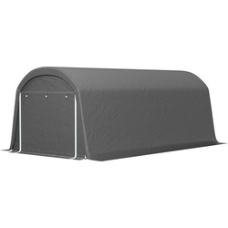4goodz Garagetent met Waterdicht PE zeil en stalenframe 600x300x230 cm - Grijs