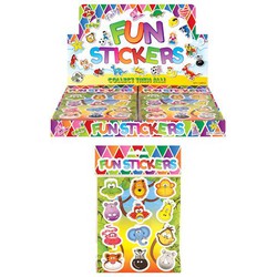 120 Stuks - Fun Stickers - Model Jungle Dieren - In Display - Sticker - Uitdeelcadeautjes - Traktatie kinderen - Jongens - Meisjes