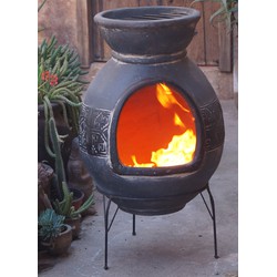 Sol-y-Yo Chimenea Mexicaanse tuinhaard Barbecue XL (grijs)