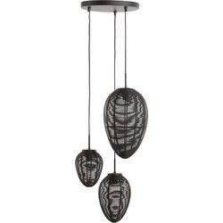 Light&living Hanglamp 3L Ø36x97 cm YAELLE mat zwart