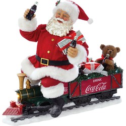 Coke Santa Train With LED Battery Operated 13 Inch