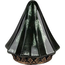 Clayre & Eef Kerstdecoratie met LED-verlichting Kerstboom Groen Glas