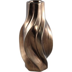 PTMD Ivel Bronze ceramic pot irregular shape S