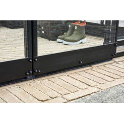 Tuinkas Qube 812, zwart, veiligheidsglas 3mm/1 Halls