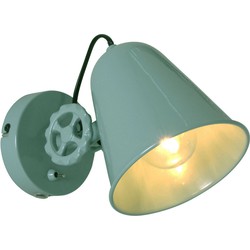 Retro Wandlamp - Anne Light & Home - Metaal - Retro - E27 - L: 250cm - Voor Binnen - Woonkamer - Eetkamer - Groen