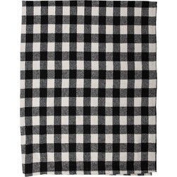 Clayre & Eef Plaid Zwart Wit Polyester