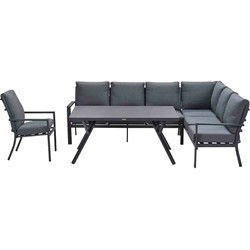 Garden Impressions Senja lounge dining set 4-delig rechts incl. stoel - mystic grijs