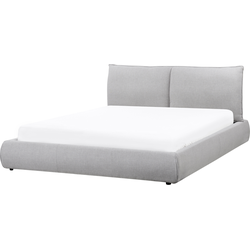 VINAY - Tweepersoonsbed - Grijs - 160 x 200 cm - Polyester